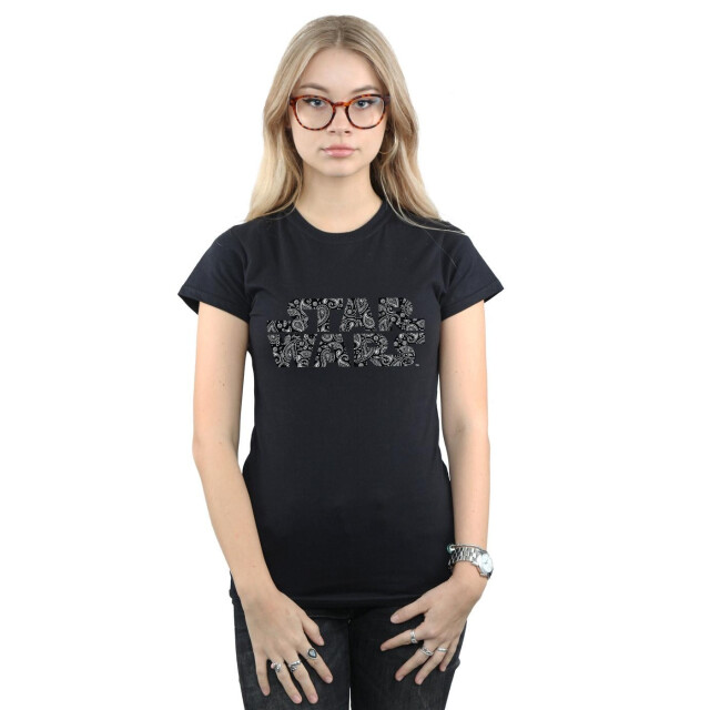 Li-cense Star wars dames paisley logo katoenen t-shirt UTBI41111_black large