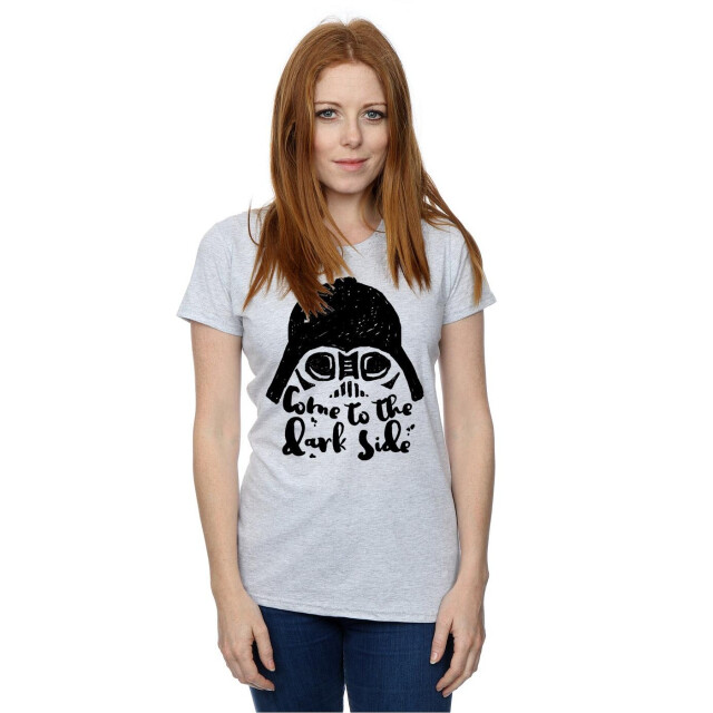 Li-cense Star wars dames darth vader come to the dark side schets katoenen t-shirt UTBI41141_sportsgrey large