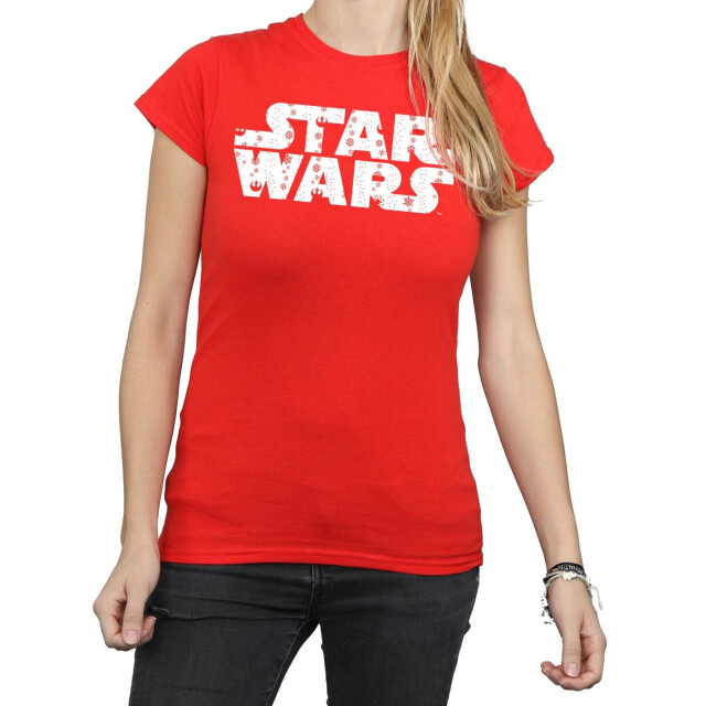 Li-cense Star wars dames kerst logo katoenen t-shirt UTBI41192_red large