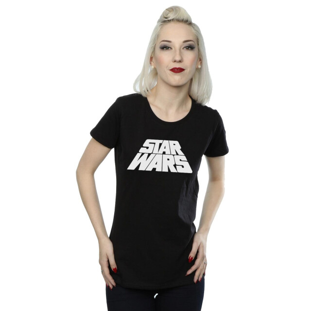 Li-cense Star wars dames retro logo katoenen t-shirt UTBI40994_black large