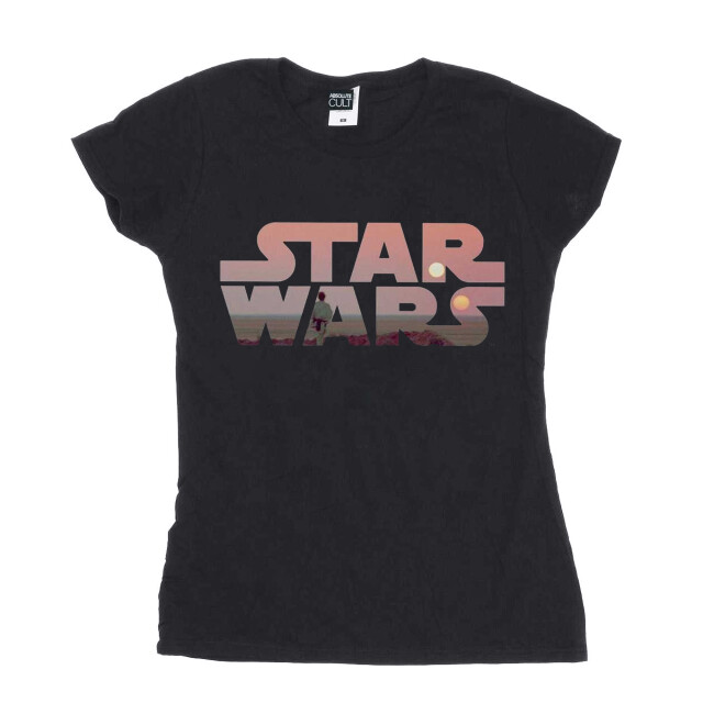 Li-cense Star wars dames tatooine logo katoenen t-shirt UTBI41084_black large