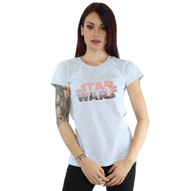 Li-cense Star wars dames tatooine logo katoenen t-shirt UTBI41084_sportsgrey large