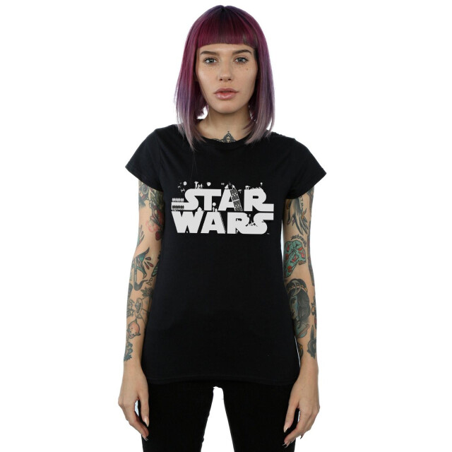 Li-cense Star wars dames minimalistisch logo katoenen t-shirt UTBI41091_black large
