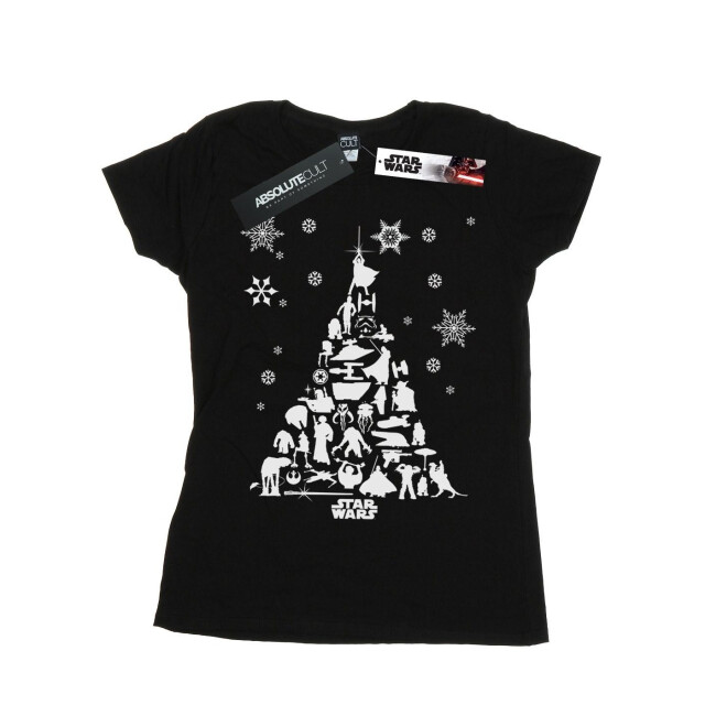 Li-cense Star wars dames kerstboom katoenen t-shirt UTBI40952_black large