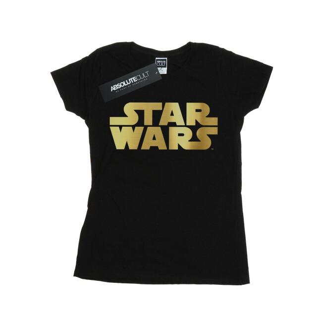Li-cense Star wars dames goud logo katoenen t-shirt UTBI41126_black large