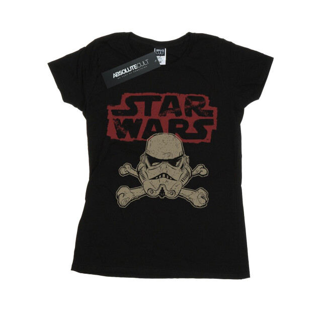 Li-cense Star wars dames stormtrooper schedel logo katoenen t-shirt UTBI41170_black large