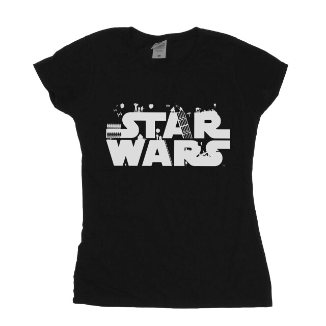 Li-cense Star wars dames minimalistisch logo katoenen t-shirt UTBI41091_black large