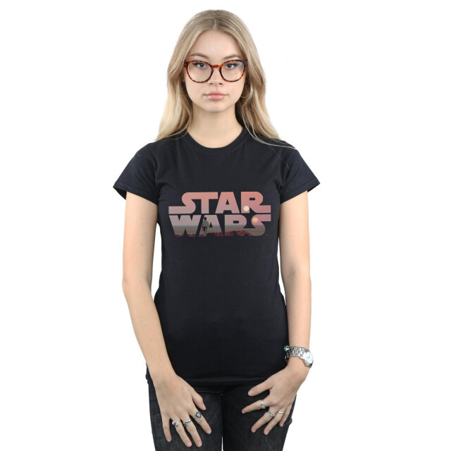 Li-cense Star wars dames tatooine logo katoenen t-shirt UTBI41084_black large