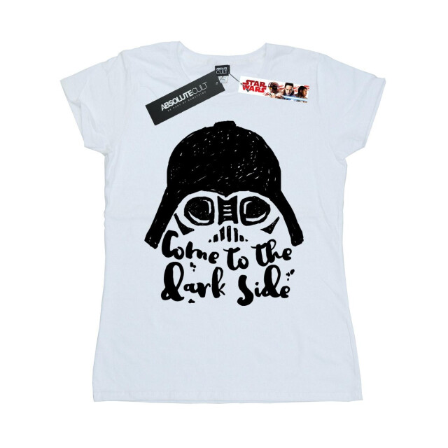 Li-cense Star wars dames darth vader come to the dark side schets katoenen t-shirt UTBI41141_white large
