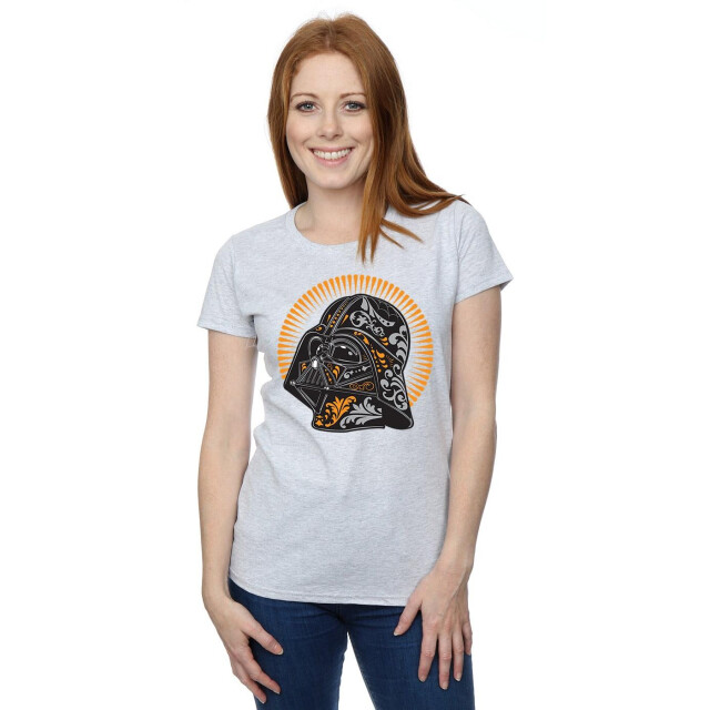 Li-cense Star wars dames darth vader dia de los muertos katoenen t-shirt UTBI41154_sportsgrey large