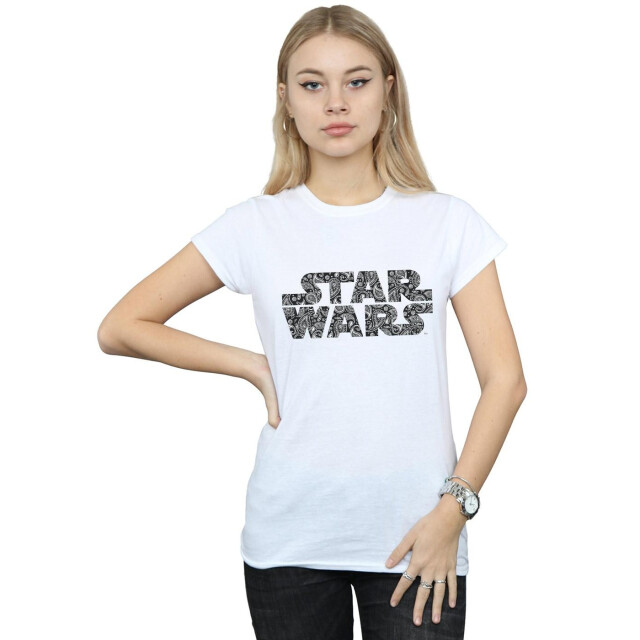 Li-cense Star wars dames paisley logo katoenen t-shirt UTBI41111_white large