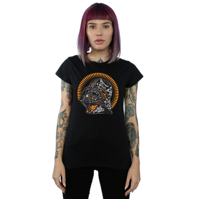 Li-cense Star wars dames darth vader dia de los muertos katoenen t-shirt UTBI41154_black large