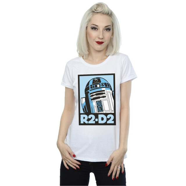 Li-cense Star wars dames r2-d2 poster katoenen t-shirt UTBI40774_white large