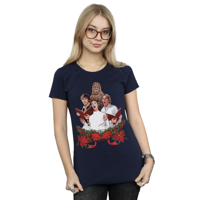 Li-cense Star wars dames kerstliedjes katoenen t-shirt UTBI40855_navyblue large