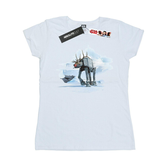 Li-cense Star wars dames kerstmis at-at rendier katoenen t-shirt UTBI40876_white large