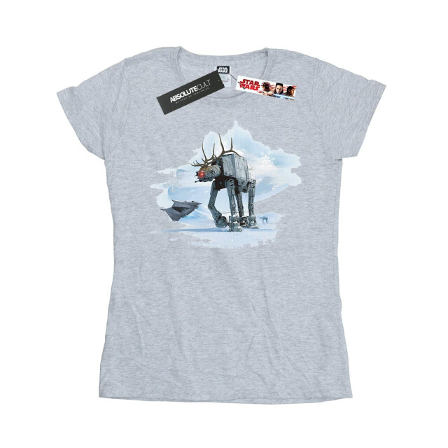 Li-cense Star wars dames kerstmis at-at rendier katoenen t-shirt UTBI40876_sportsgrey large