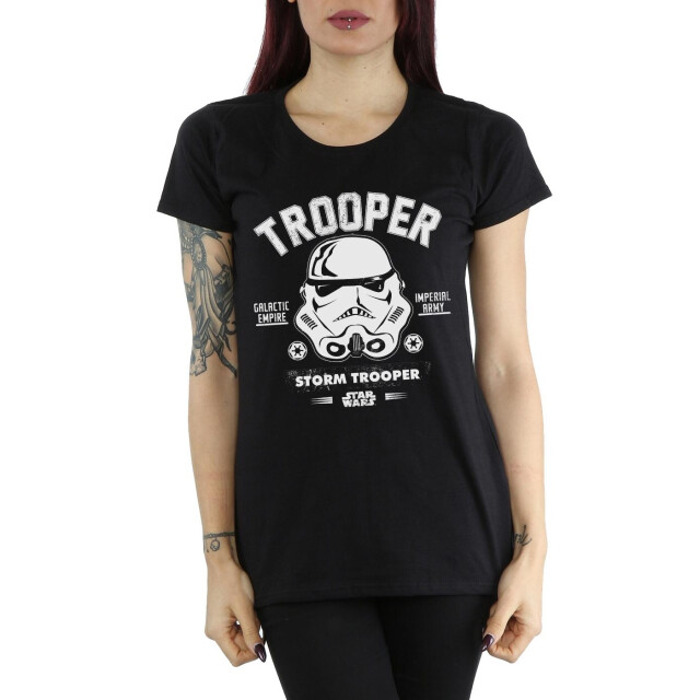 Li-cense Star wars dames stormtrooper collegiaal katoenen t-shirt UTBI40893_black large
