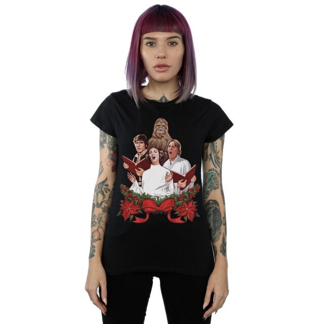 Li-cense Star wars dames kerstliedjes katoenen t-shirt UTBI40855_black large