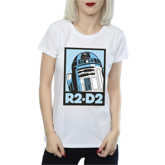 Li-cense Star wars dames r2-d2 poster katoenen t-shirt UTBI40774_white large