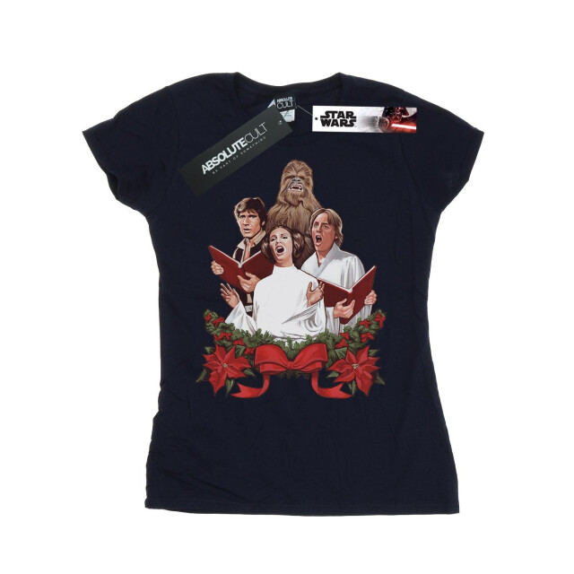 Li-cense Star wars dames kerstliedjes katoenen t-shirt UTBI40855_navyblue large