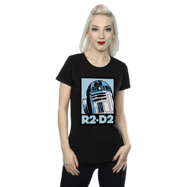 Li-cense Star wars dames r2-d2 poster katoenen t-shirt UTBI40774_black large