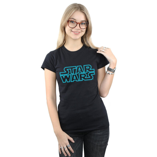 Li-cense Star wars dames neon teken logo katoenen t-shirt UTBI41089_black large