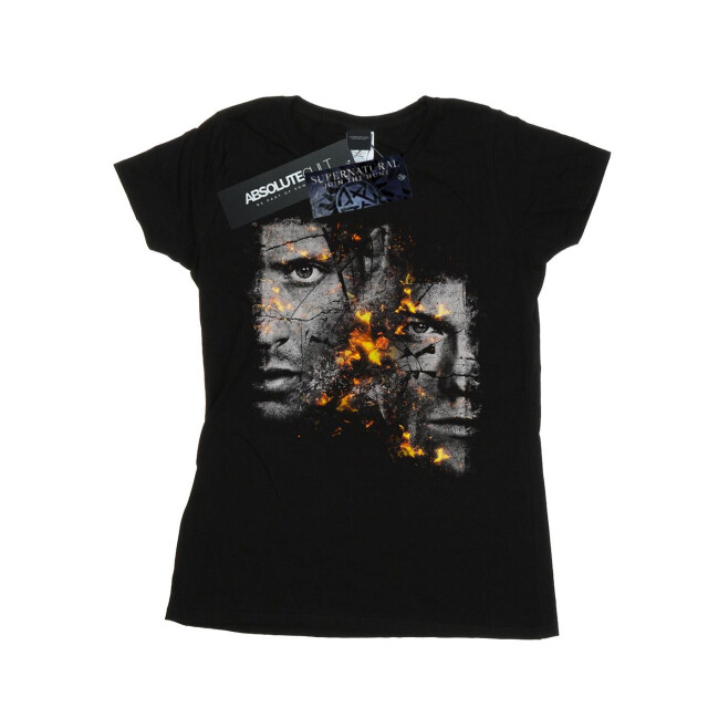 Li-cense Supernatural dames sam en dean vuur katoenen t-shirt UTBI40611_black large