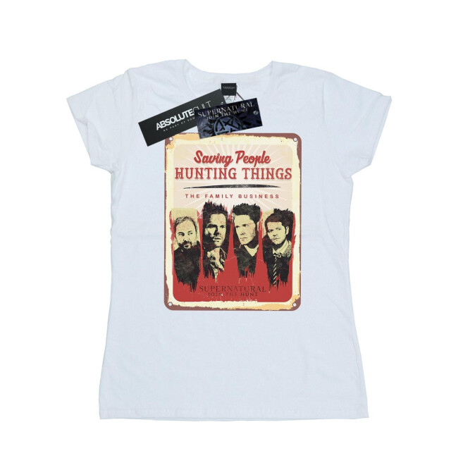 Li-cense Supernatural dames familie bedrijfsteken katoenen t-shirt UTBI40632_white large