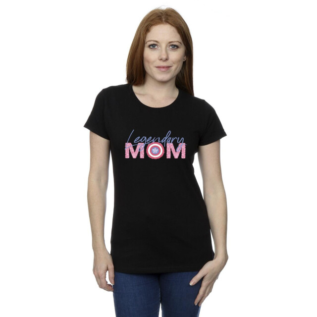 Li-cense Marvel dames avengers captain america mum katoenen t-shirt UTBI4066_black large