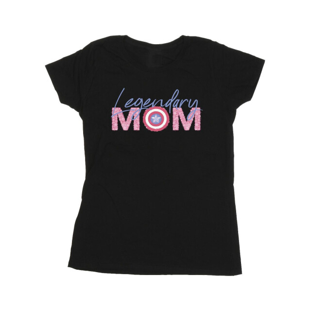 Li-cense Marvel dames avengers captain america mum katoenen t-shirt UTBI4066_black large