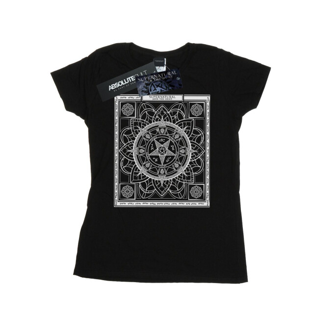 Li-cense Supernatural dames pentagram patroon katoenen t-shirt UTBI40631_black large
