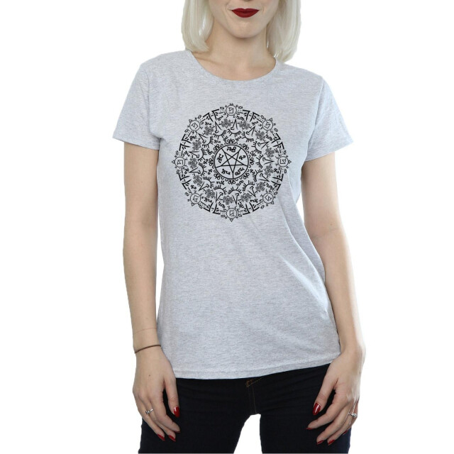 Li-cense Supernatural dames symbool cirkel katoenen t-shirt UTBI40591_sportsgrey large