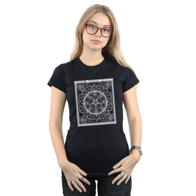 Li-cense Supernatural dames pentagram patroon katoenen t-shirt UTBI40631_black large