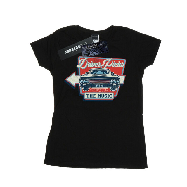 Li-cense Supernatural dames driver picks the music katoenen t-shirt UTBI40633_black large