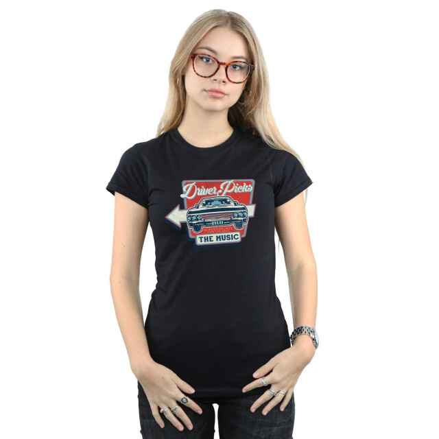 Li-cense Supernatural dames driver picks the music katoenen t-shirt UTBI40633_black large
