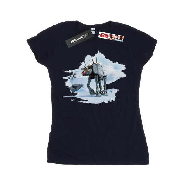 Li-cense Star wars dames kerstmis at-at rendier katoenen t-shirt UTBI40876_navyblue large