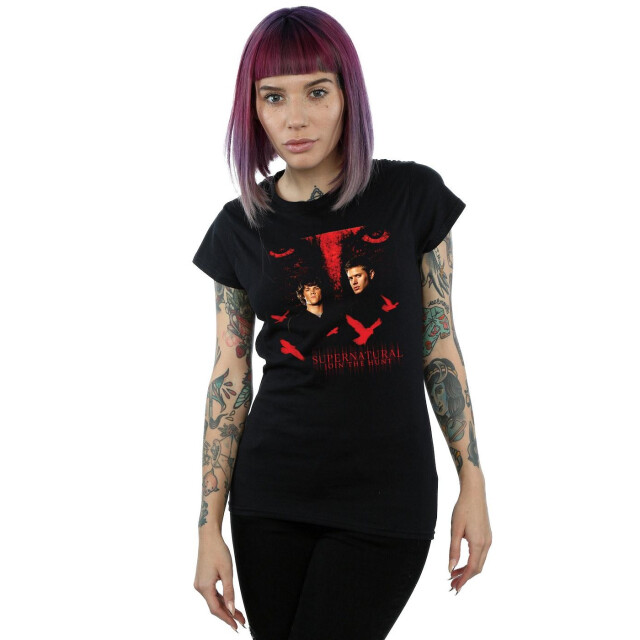 Li-cense Supernatural dames kraaienogen katoenen t-shirt UTBI40564_black large
