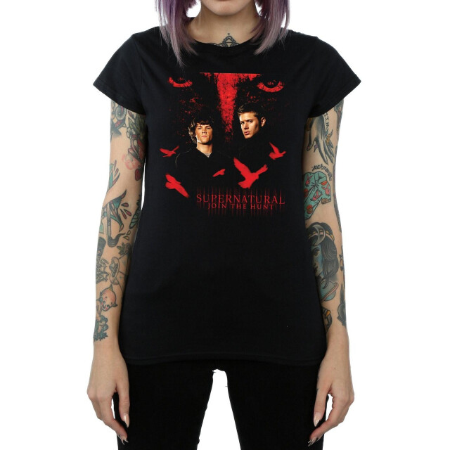 Li-cense Supernatural dames kraaienogen katoenen t-shirt UTBI40564_black large