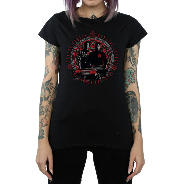 Li-cense Supernatural dames familiebedrijf katoenen t-shirt UTBI40520_black large