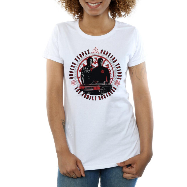 Li-cense Supernatural dames familiebedrijf katoenen t-shirt UTBI40520_white large