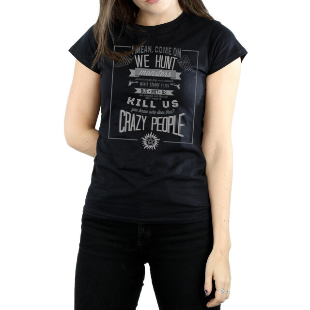 Li-cense Supernatural dames crazy people katoenen t-shirt UTBI40563_black large