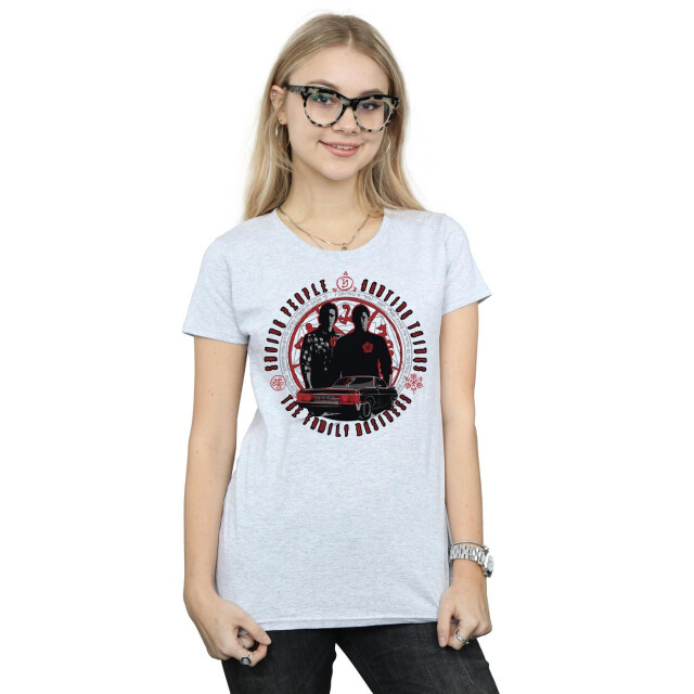 Li-cense Supernatural dames familiebedrijf katoenen t-shirt UTBI40520_sportsgrey large
