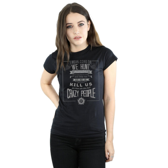 Li-cense Supernatural dames crazy people katoenen t-shirt UTBI40563_black large