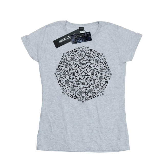 Li-cense Supernatural dames symbool cirkel katoenen t-shirt UTBI40591_sportsgrey large