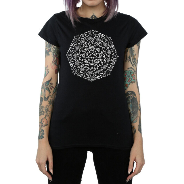 Li-cense Supernatural dames symbool cirkel katoenen t-shirt UTBI40591_black large