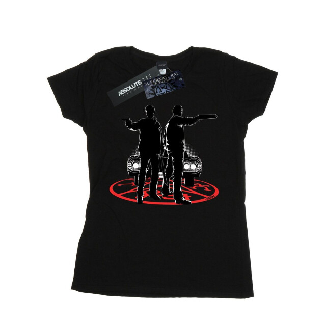 Li-cense Supernatural dames sam en dean silhouet katoenen t-shirt UTBI40498_black large