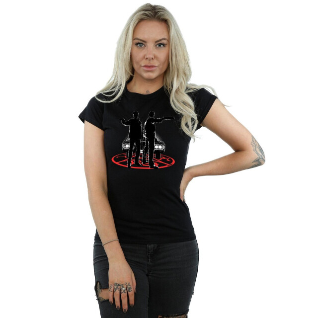 Li-cense Supernatural dames sam en dean silhouet katoenen t-shirt UTBI40498_black large