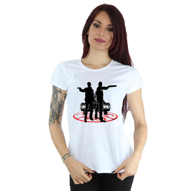 Li-cense Supernatural dames sam en dean silhouet katoenen t-shirt UTBI40498_white large