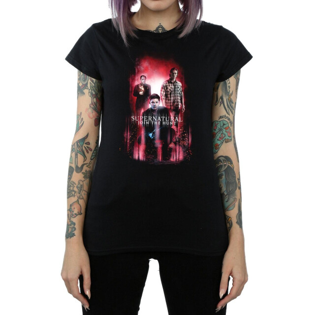 Li-cense Supernatural dames groep crowley katoenen t-shirt UTBI40497_black large