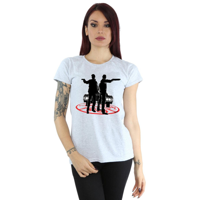 Li-cense Supernatural dames sam en dean silhouet katoenen t-shirt UTBI40498_sportsgrey large